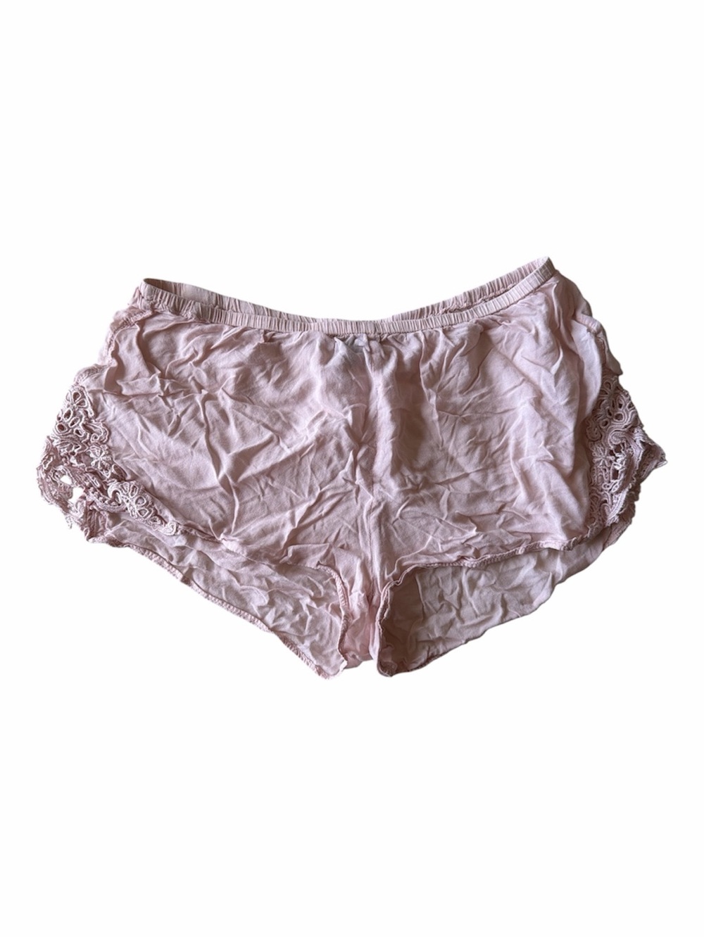 Talula Light Pink Lace-Trim Sleep Shorts